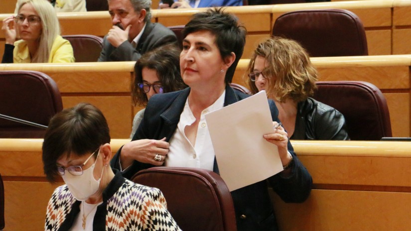 María Dolores Etxano apremia al Gobierno español a amparar por ley el compromiso de reconocer beneficios en materia de jubilación de neskatilas, empacadoras y rederas