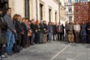 Representantes de EAJ PNV en el minuto de silencio por las victimas de Paris