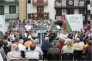 Acto en Hondarribia. Andoni Ortuzar, Maria Eugenia Iparragirre, Joseba Agirretxea (12-06-2016)