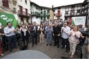 Acto en Hondarribia. Andoni Ortuzar, Maria Eugenia Iparragirre, Joseba Agirretxea (12-06-2016)