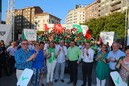 Acto en Barakaldo. Iñigo Urkullu, Andoni Ortuzar, Aitor Esteban